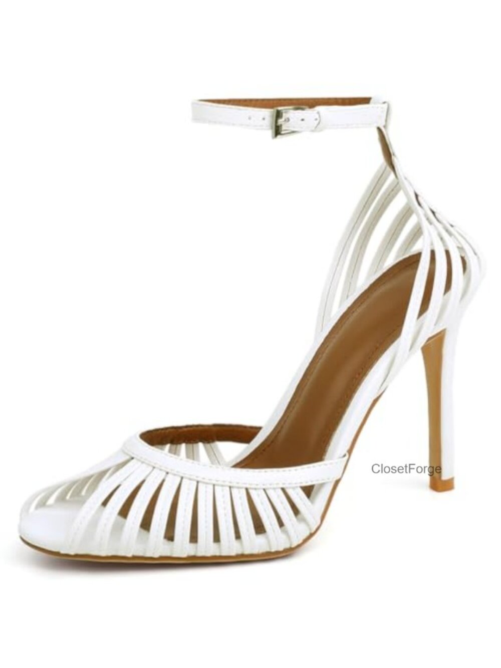 Strappy Stiletto Heels Pointed Toe Ankle Strap Sandals Wedding Party